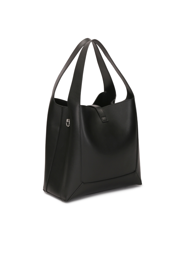 Elegante bolso de piel negro LAURIE