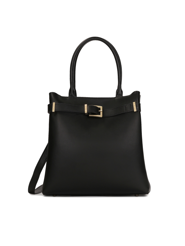 Elegante bolso negro con correa LAURIE