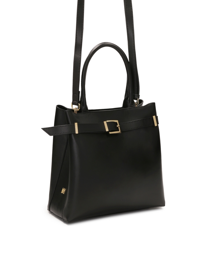 Elegante bolso negro con correa LAURIE