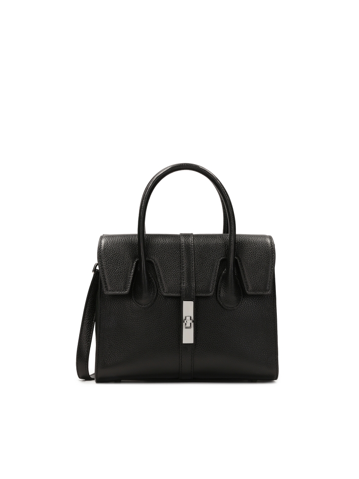 Bolso negro en forma de baúl FELICITE S