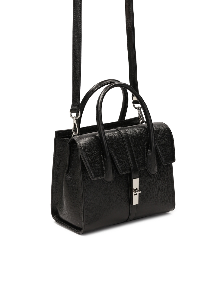 Bolso negro en forma de baúl FELICITE S