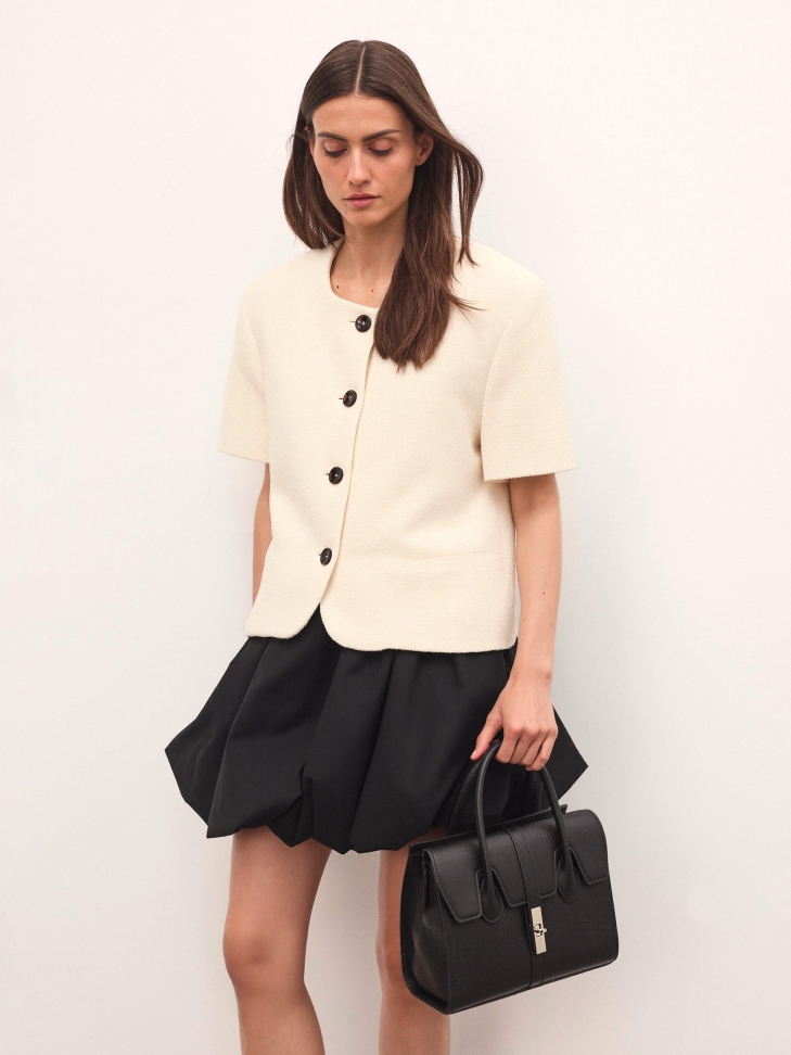 Bolso negro en forma de baúl FELICITE S