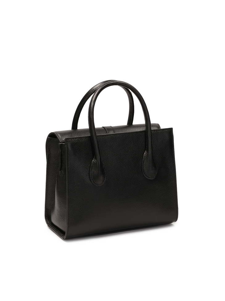 Bolso negro en forma de baúl FELICITE S