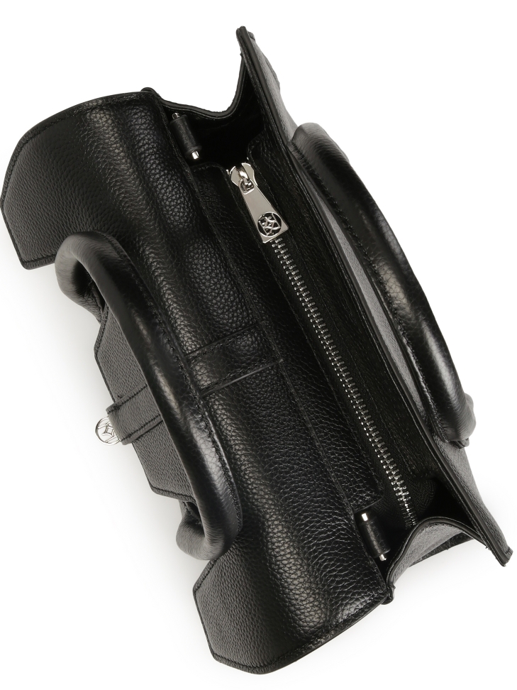 Bolso negro en forma de baúl FELICITE S