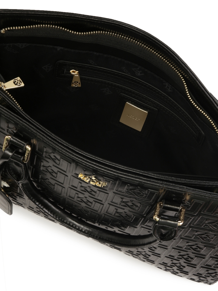 Bolsa rígida grande con diseño en relieve CYNTIA