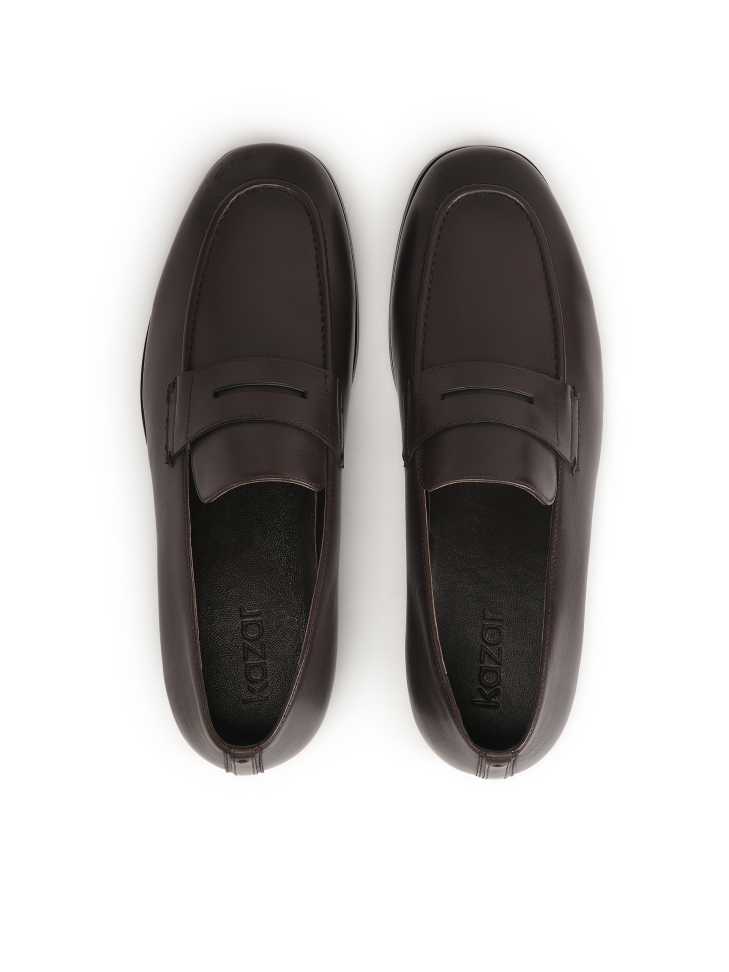 Mocasines de piel marrón oscuro DORIANO