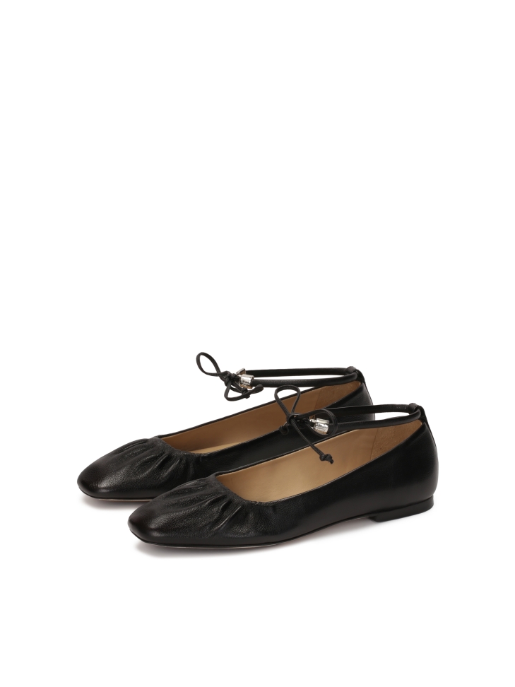 Bailarinas de cuero negro KS SOLEIL