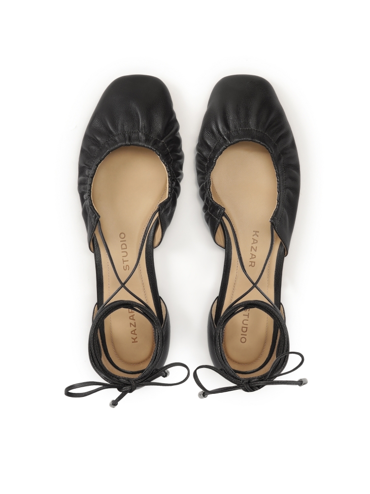 Bailarinas negras con empeine abierto KS SOLEIL