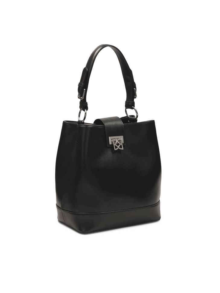 Bolso negro con cierre decorativo VICTORIA