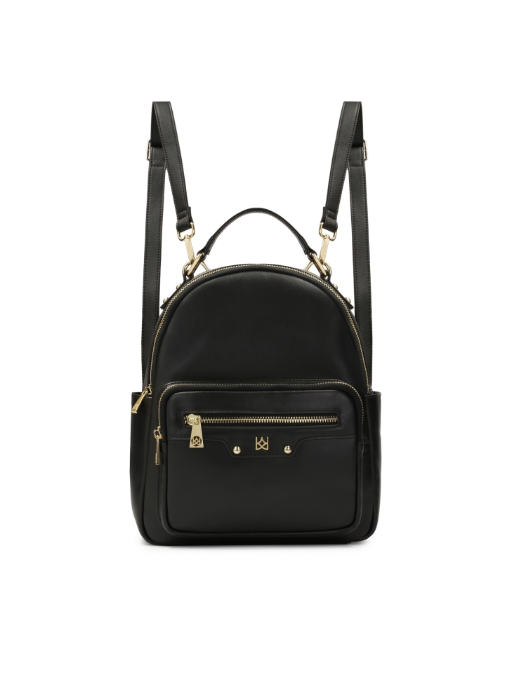 Mochila de piel con numerosos bolsillos DOT