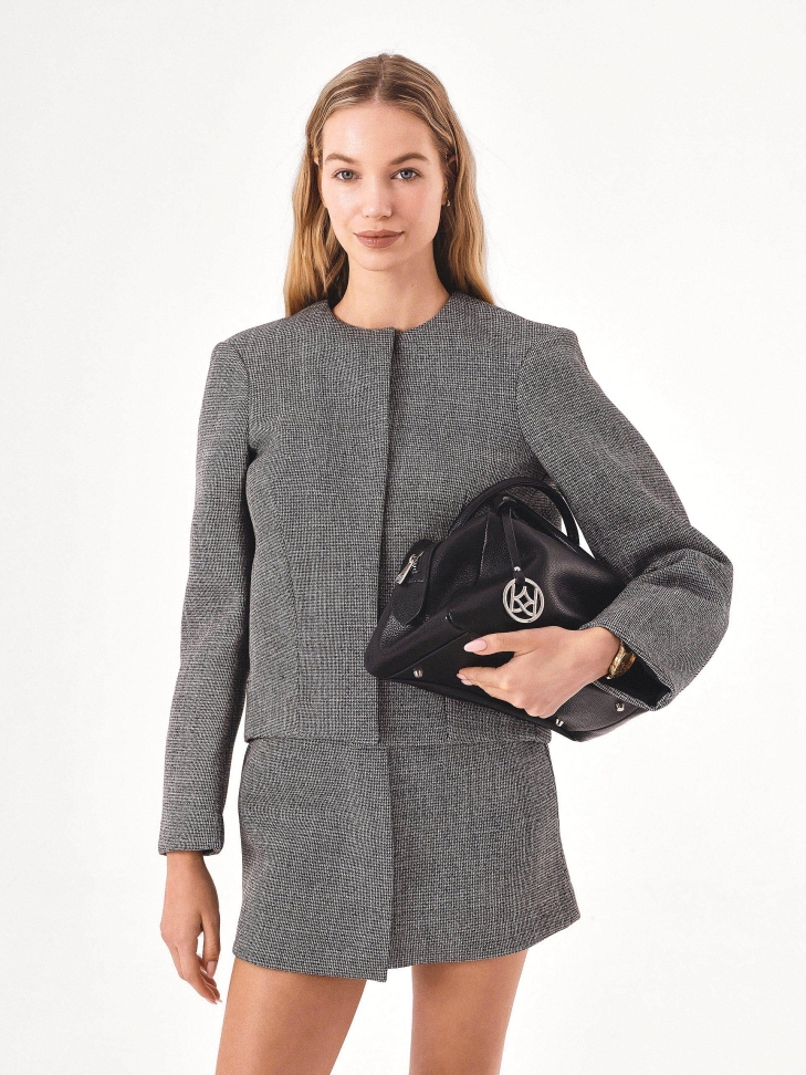 Bolso de piel suave con asas y correa WENNY