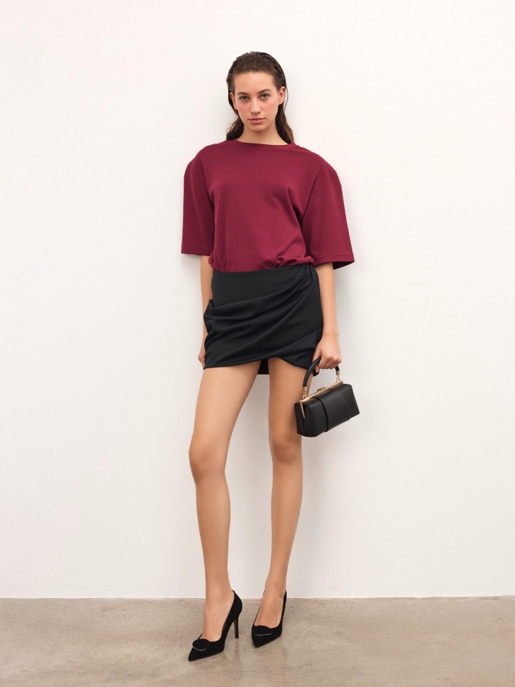 Bombas de ante negro con adorno HONORIA