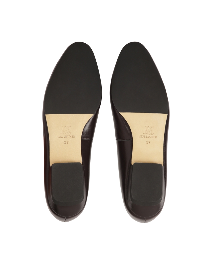 Bombas marrón oscuro con morro ligeramente redondeado  KS OTTILIE