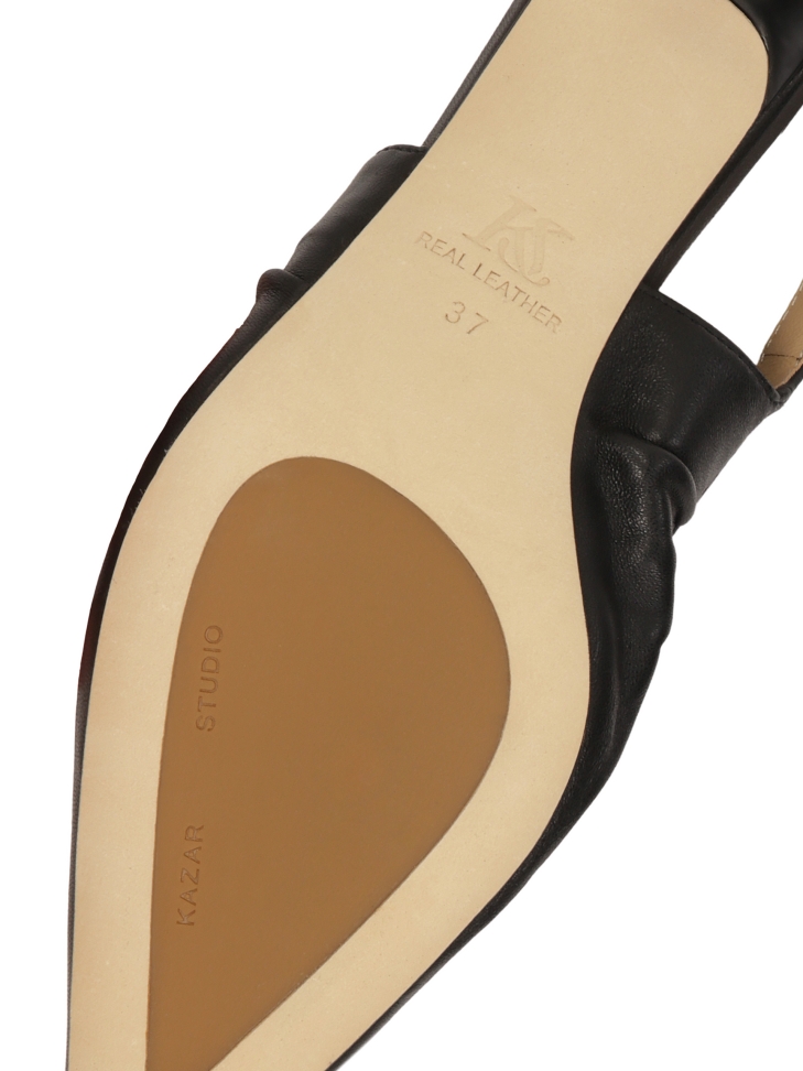 Zapatos de salón negros con volantes en el empeine KS SELENE