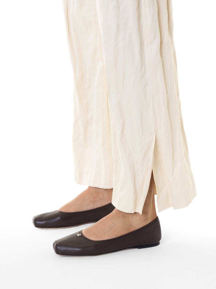 Bailarinas marrón oscuro con nariz cuadrada KS EDMEE