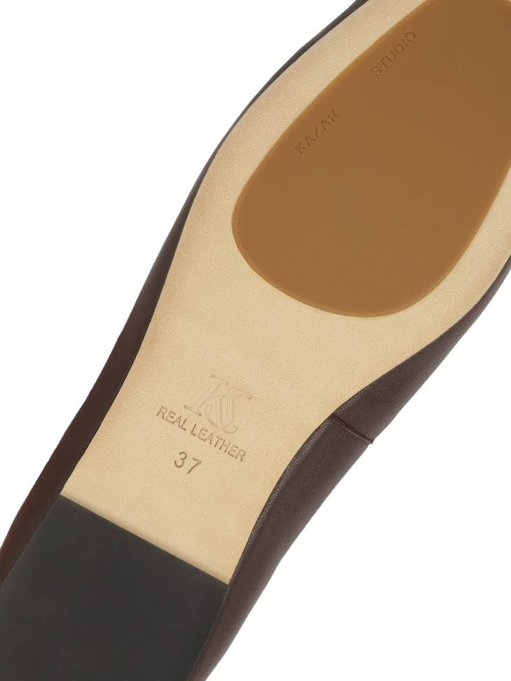 Bailarinas marrón oscuro con nariz cuadrada KS EDMEE