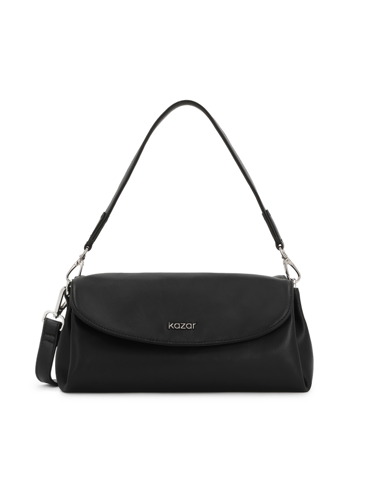 Bolso de cuero negro con correas desmontables ASTRE