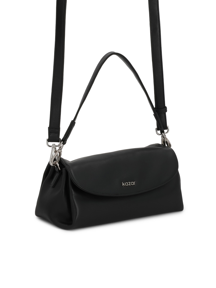 Bolso de cuero negro con correas desmontables ASTRE