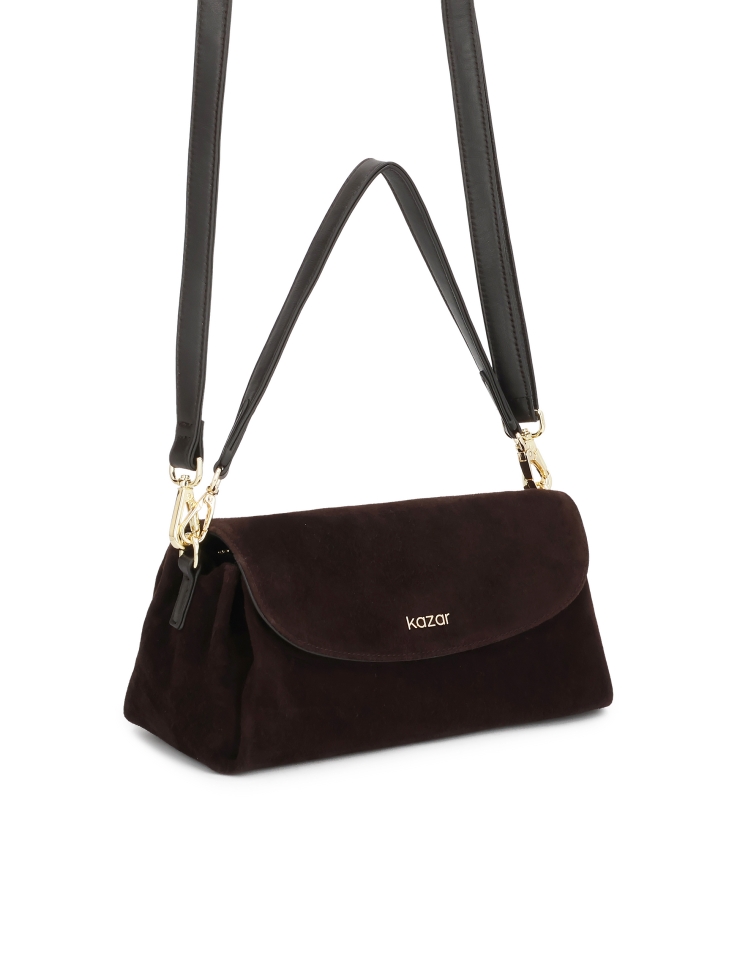 Cartera marrón con solapa ASTRE