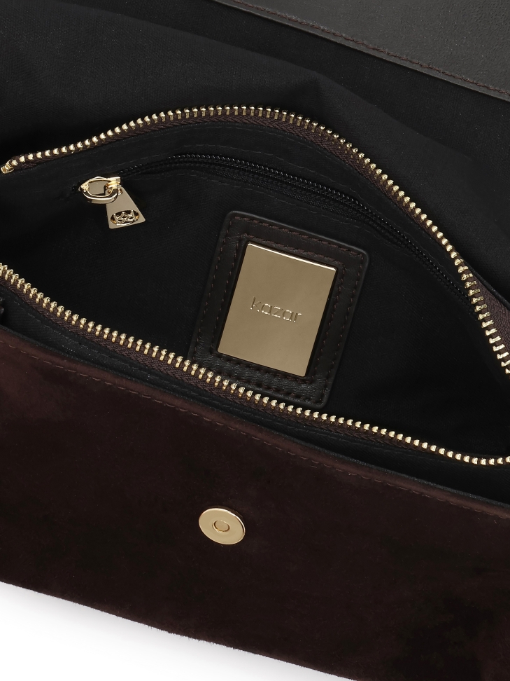 Cartera marrón con solapa ASTRE