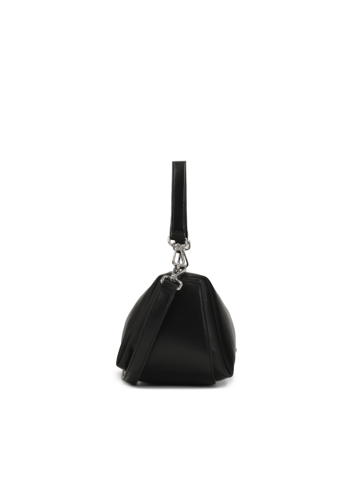 Bolso alargado de piel suave negra KS VIV