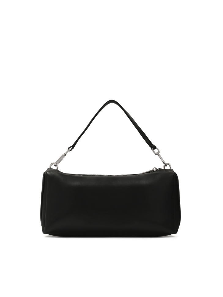 Bolso alargado de piel suave negra KS VIV