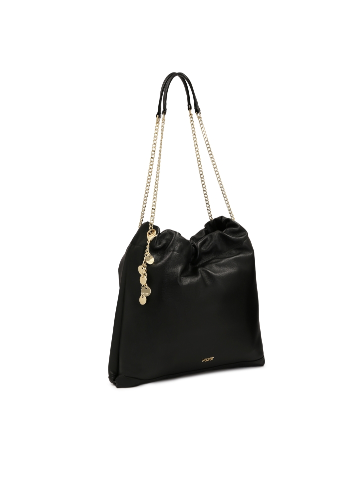 Bolso negro suelto con forma de bolsa HAIDIE