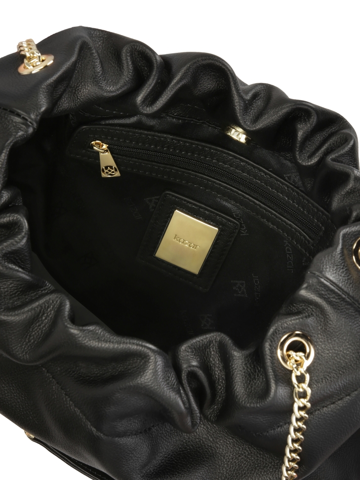Bolso negro suelto con forma de bolsa HAIDIE