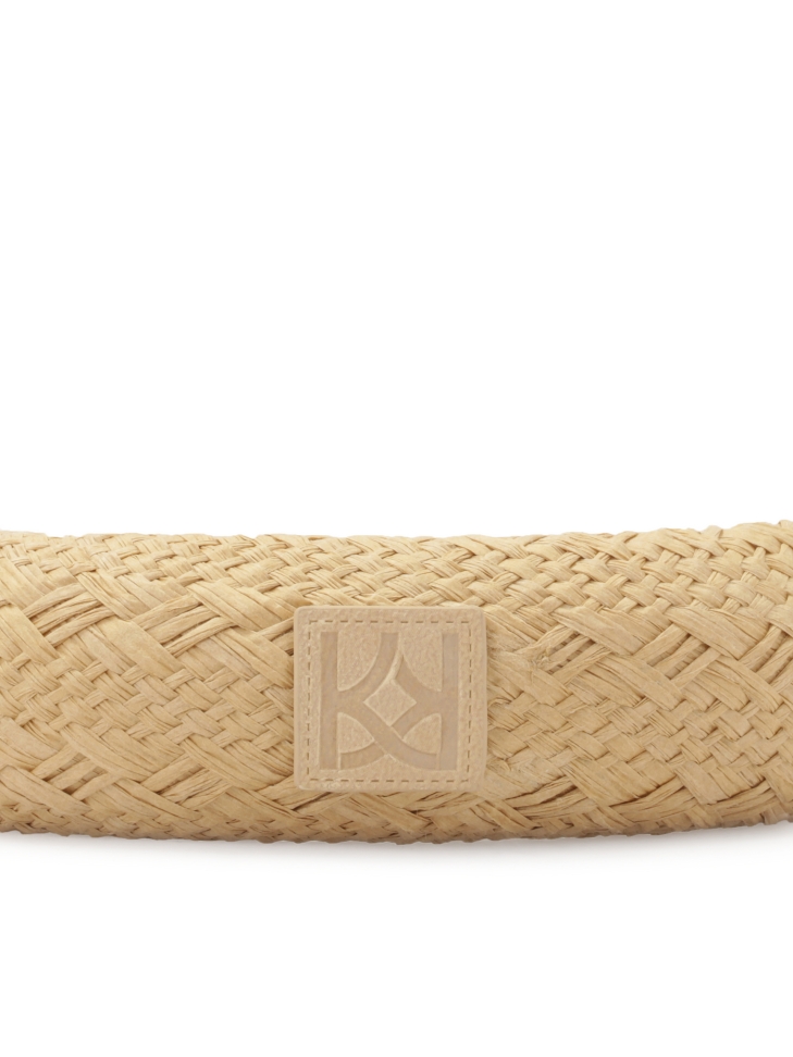 Diadema de paja de papel marrón claro MOANA