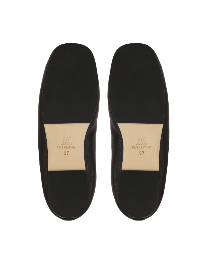 Bailarinas negras atadas con un tanga  KS AVRIL