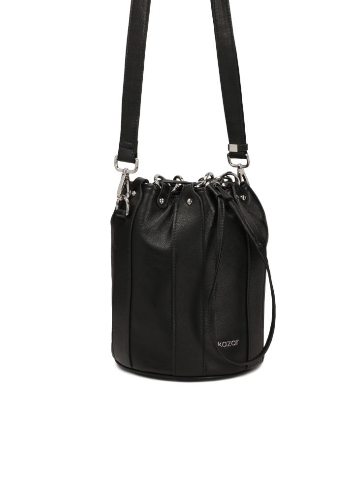 Bolso de cuero negro ROCK