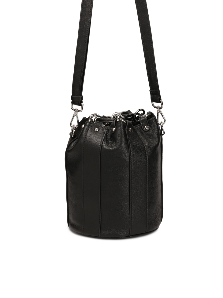 Bolso de cuero negro ROCK