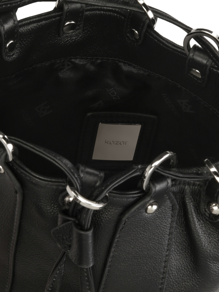 Bolso de cuero negro ROCK