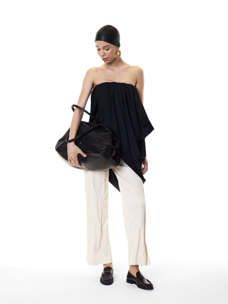 Bolso grande con un llamativo tejido  KS TISSER