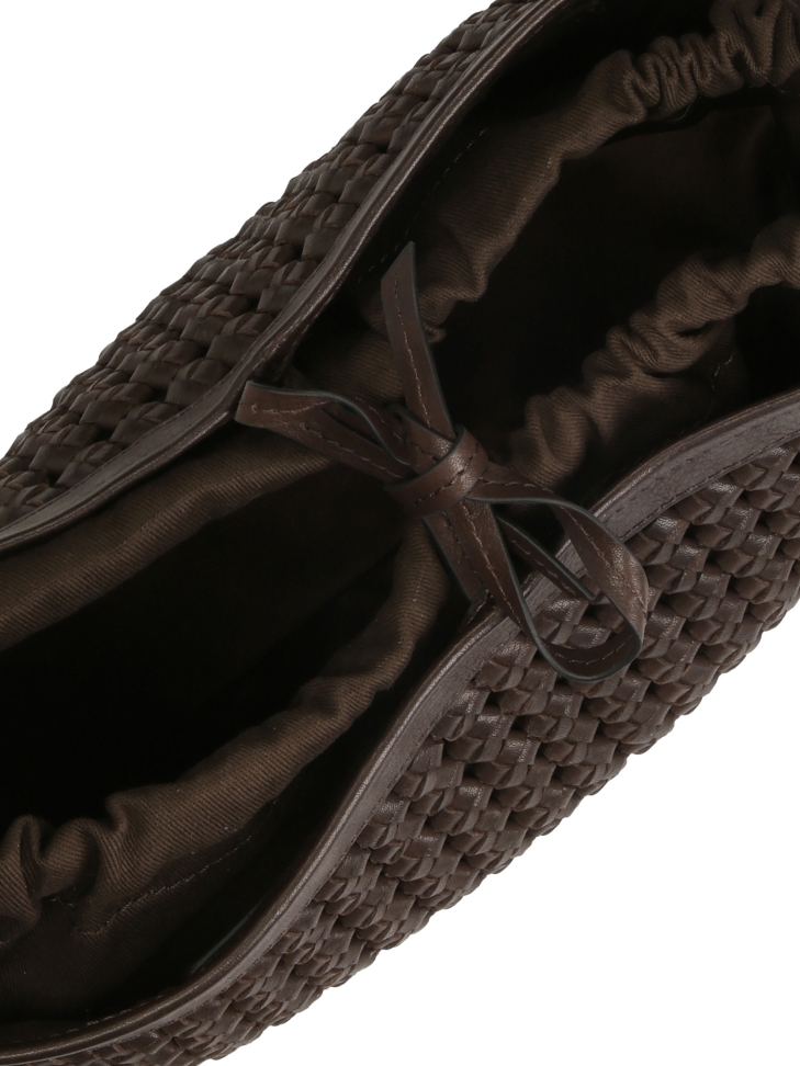 Bolso oblongo marrón trenzado KS JOSLYNE