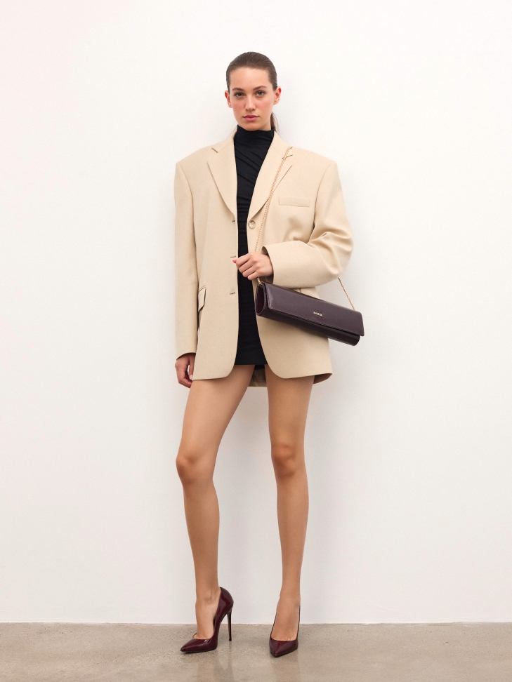 Bolso de noche alargado de charol VIVIENNE