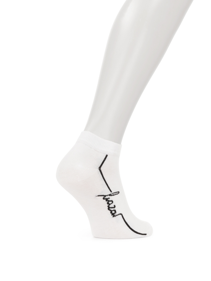 Calcetines cortos blancos con logotipo TREZEES