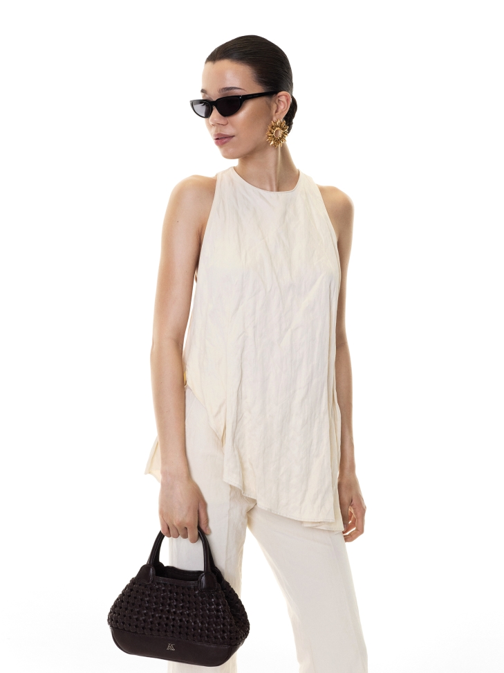 Bolso marrón oscuro con asas e inserción extraíble KS MAROSA