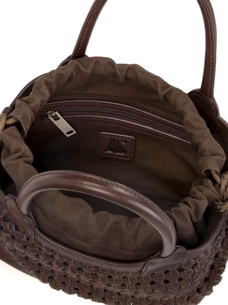 Bolso marrón oscuro con asas e inserción extraíble KS MAROSA