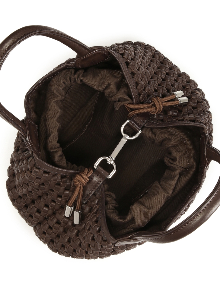 Bolso marrón oscuro con asas e inserción extraíble KS MAROSA