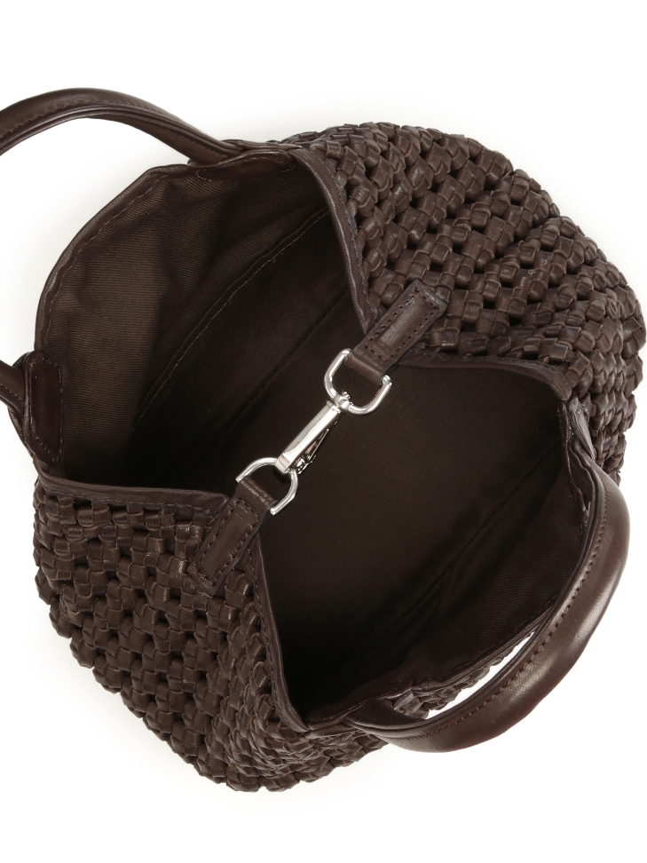 Bolso marrón oscuro con asas e inserción extraíble KS MAROSA