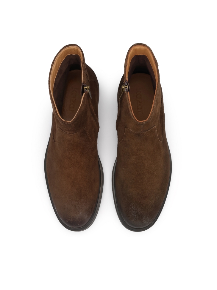 Botas marrones de ante para hombre VEKUNUS