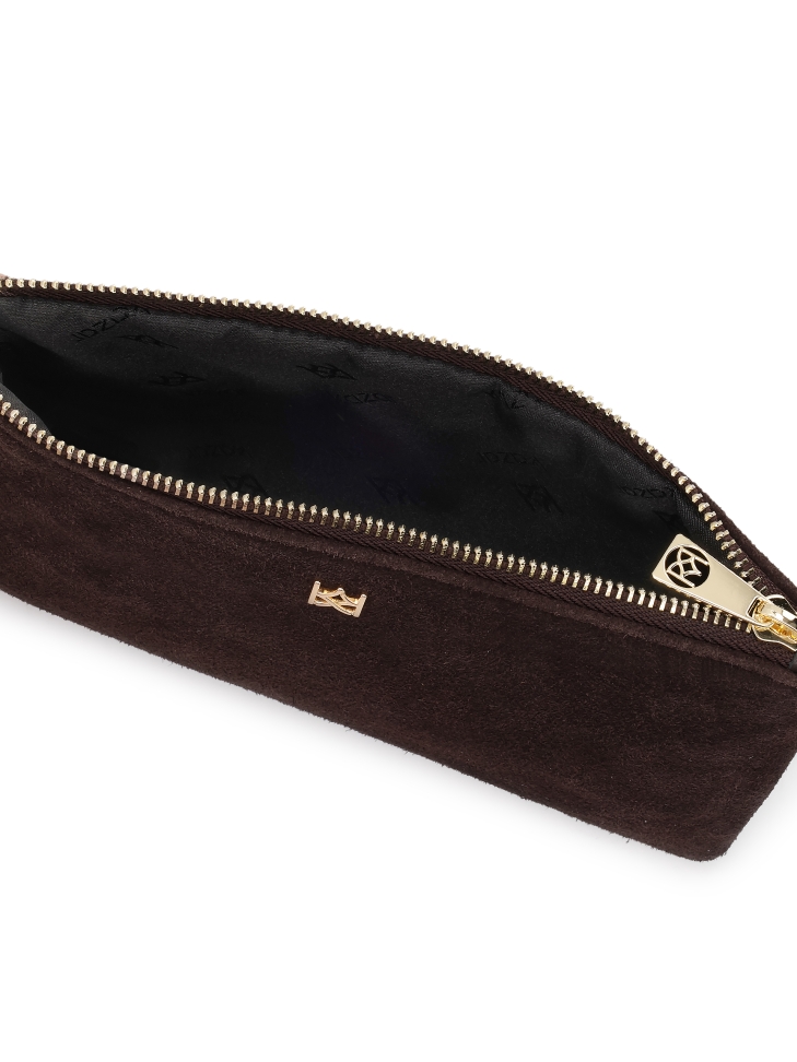 Bolso de ante natural marrón de diseño minimalista JERRIAR