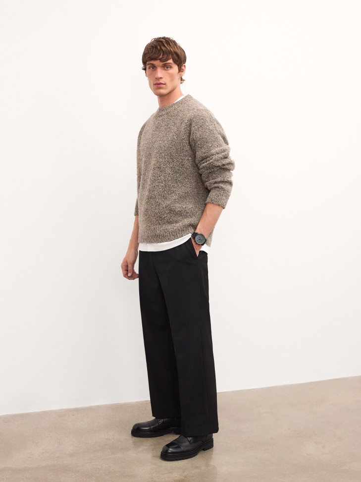 Botas de hombre de piel negra con hebillas y parte superior con cordones ILLTES