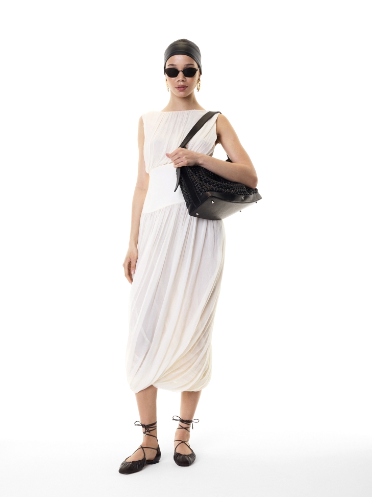 Bolso negro de piel trenzada KS CELENE