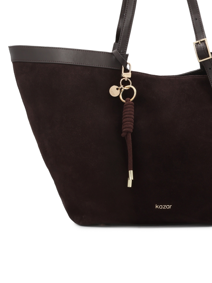 Llavero marrón con nudo decorativo  LILYANA