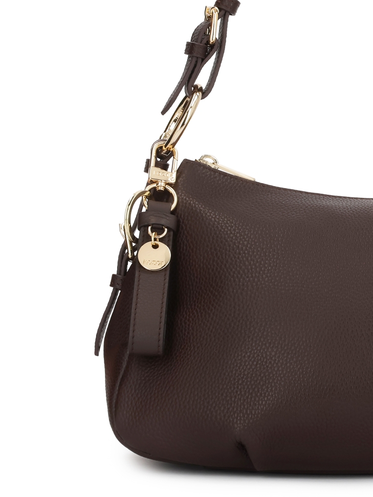 Llavero con correa de cuero marrón STOREY