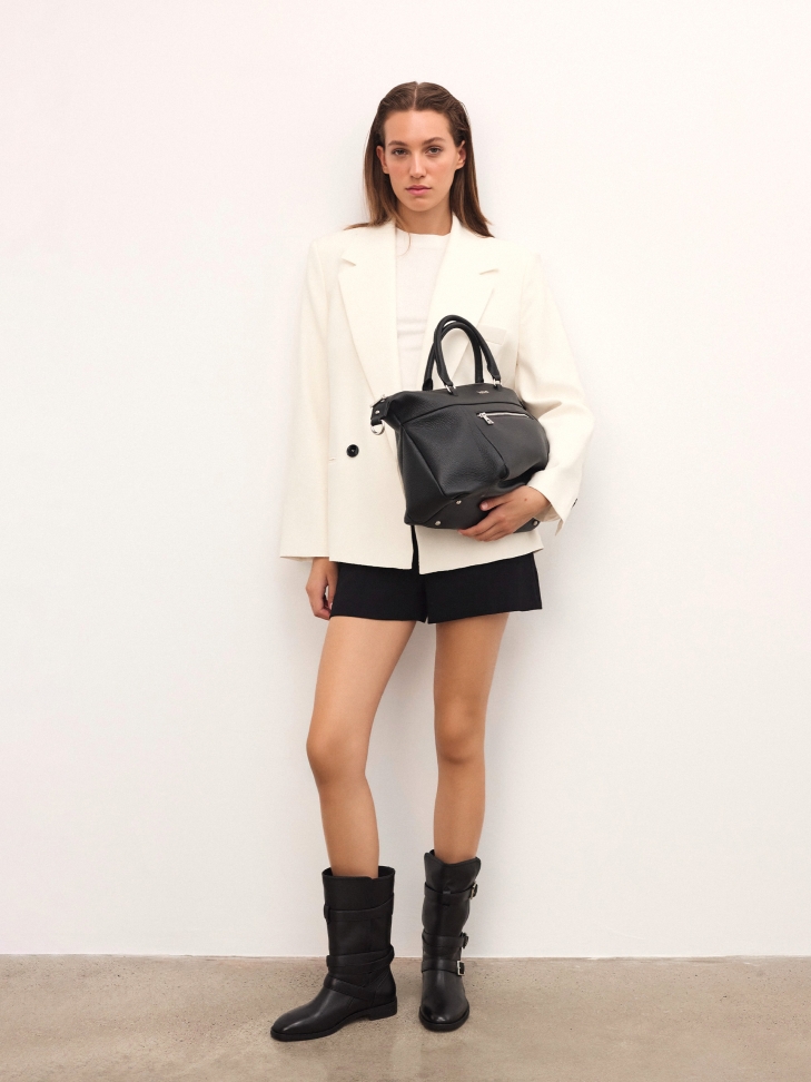 Botas negras de caña alta decoradas con hebillas  PELAGIE