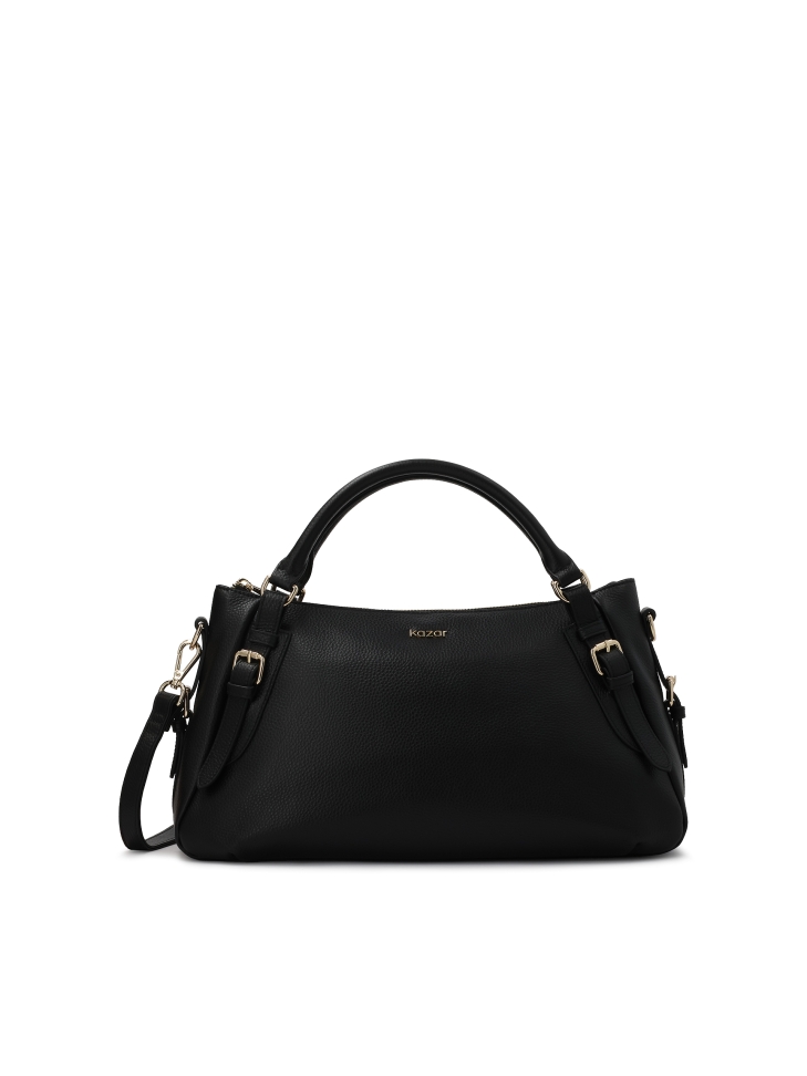 Bolso universal de cuero negro ELEONORE