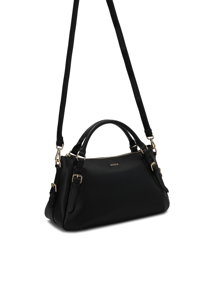 Bolso universal de cuero negro ELEONORE